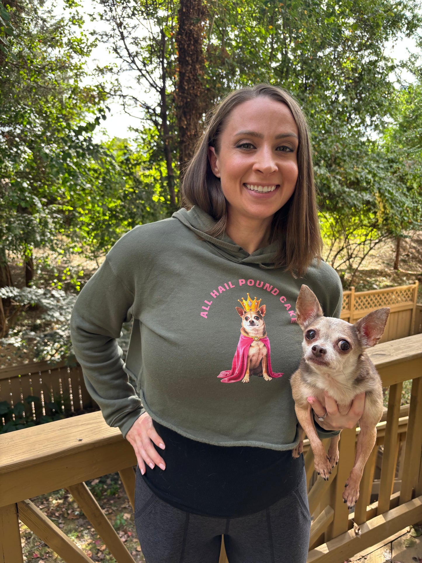 All Hail Pound Cake Cropped Hoodie